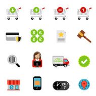 Flat E-Commerce icons