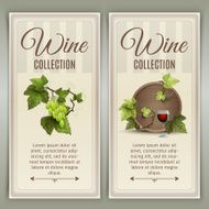 Wine vertical banners set