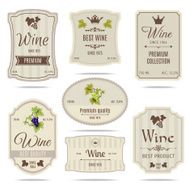 Wine labels set