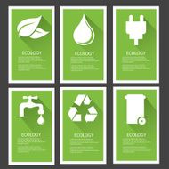 Ecology banner Green version vector