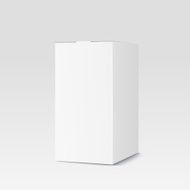 Realistic cardboard box on white background White container packaging