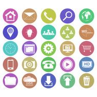 Collection of business icons in flat design N2