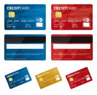 Vector credit card set