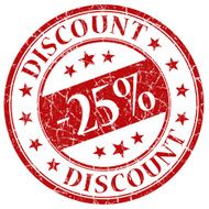 25 discount stamp