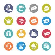 Shopping Icons Set - Circle Series N2
