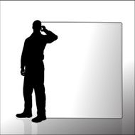 Vector silhouette of a man N264