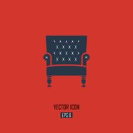 Armchair vector icon