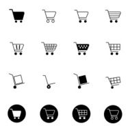 shopping cart icons set vector illustration N2