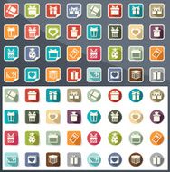 gift box icons vector eps10 N2
