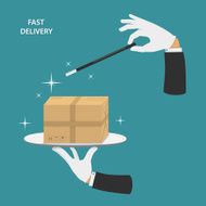 Fast delivery vector conceptual illustration