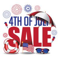 Fourth of July sale marketing header EPS 10 vector N2