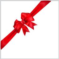 Bow of red ribbon N2