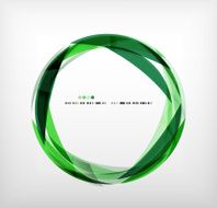 Green ring - business abstract bubble N10