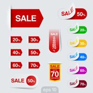 Sales badge sticker vector design Discount sale collection
