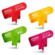 Collection colorful sale banners