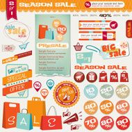 sale labels banner icons