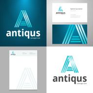 Design icon element with Business card and paper template N4