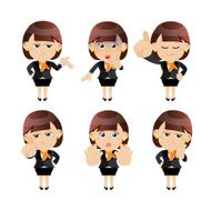 Set of businesswoman characters in different poses N5