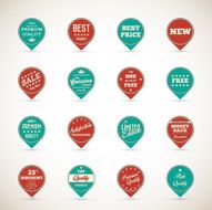 Set of business vintage badges N15