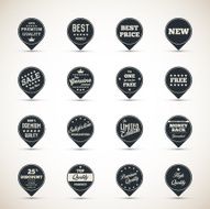Set of business vintage badges N16