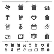 gift box icons vector eps10 N3
