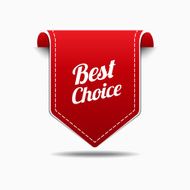 Best Choice Red Label Icon Vector Design