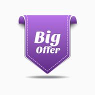 Big Offer Purple Label Icon Vector Design