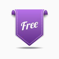 Free Product Purple Label Icon Vector Design