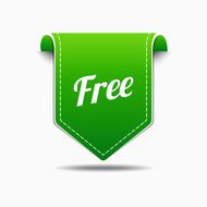Free Product Green Label Icon Vector Design