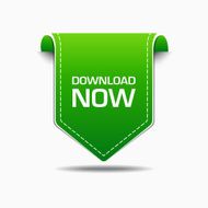 Download Now Green Label Icon Vector Design