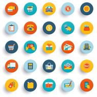 Shopping modern flat color icons N2