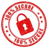 Secure red stamp