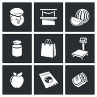 Trading on the market icons Vector Illustration N2