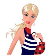 Blonde with a handbag N2