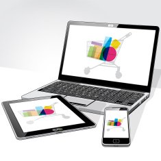Laptop Tablet and SmartPhone Digital shopping