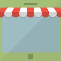Abstract background Online store concept