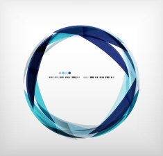 Blue ring - business abstract bubble N4