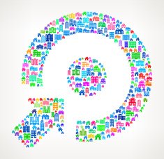 Target and Arrow Real Estate interface icon Pattern