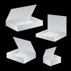 Opened White Cardboard Package Box