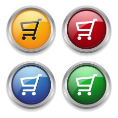 Metallic shop button in four colors
