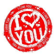 I love you stamp N2