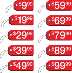 9 99 Sales Tags