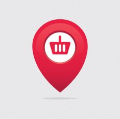 shopping location marker