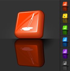 Butcher Knife 3D button design