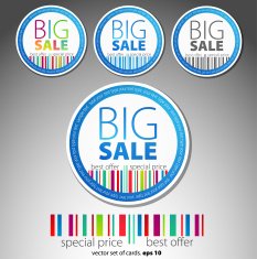 Set of sale tickets Vector N6
