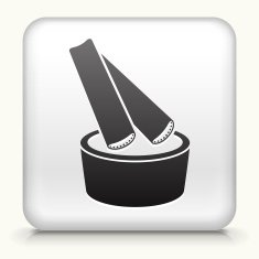 Square Button with Celery Dip