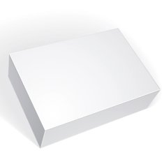 Package white box design isolated on background template N6