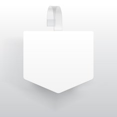 Vector Blank Wobbler with Transparent Strip Isolated on a White