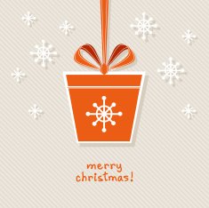 Christmas gift tag with bow