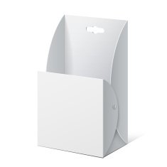 White Cardboard holder for brochures